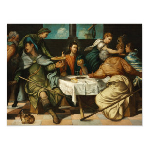 Impression Photo Tintoretto - La Cène à Emmaus