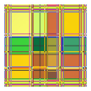 Impression Photo Tissu Coloré des Caraïbes Madras Tartan
