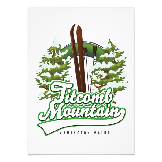 Impression Photo Titcomb Mountain Farmington Maine Ski (Devant)