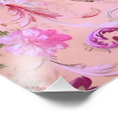 Impression Photo Toile victorienne antique Rococo Style rose floral (Coin)