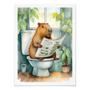 Impression Photo Toilettes Capybara