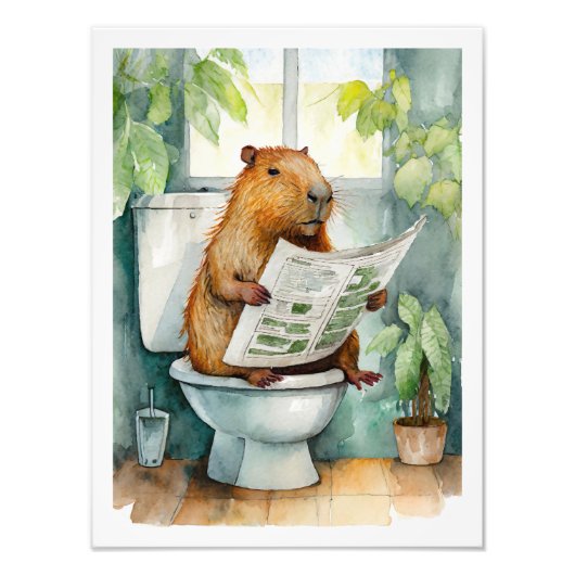 Impression Photo Toilettes Capybara (Devant)