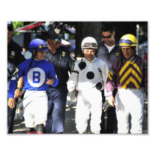 Impression Photo Top Jockeys de Saratoga se dirigeant vers le Paddo