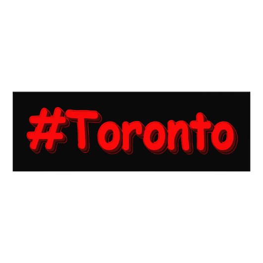Impression Photo "#Toronto" Joli design. Commandez dès maintenant (Devant)