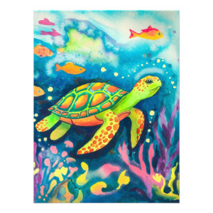 Impression Photo Tortue à peinture