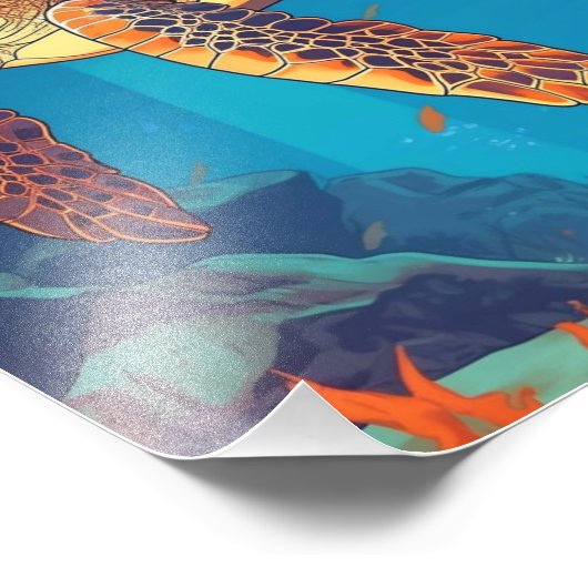 Impression Photo Tortue de mer (Coin)