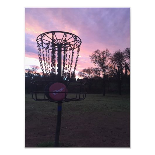 Impression Photo Tôt Le Matin Sur Le Disc Golf Course (Devant)