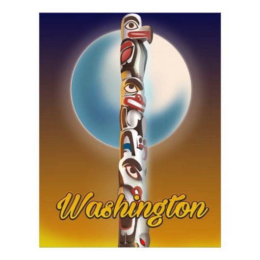 Impression Photo Totem Pole de Washington (Devant)