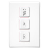 Impression Photo Touches CTRL ALT DEL de SlipperyJoe trois touches (Devant)