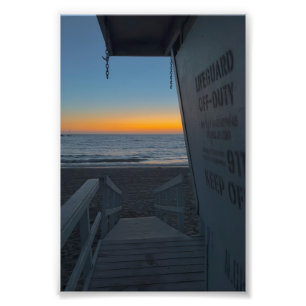 Impression Photo Tour de surveillance au coucher du soleil