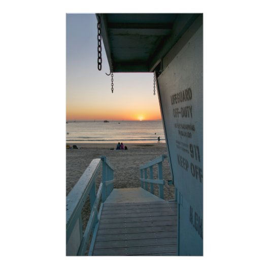 Impression Photo Tour de surveillance au coucher du soleil (Devant)