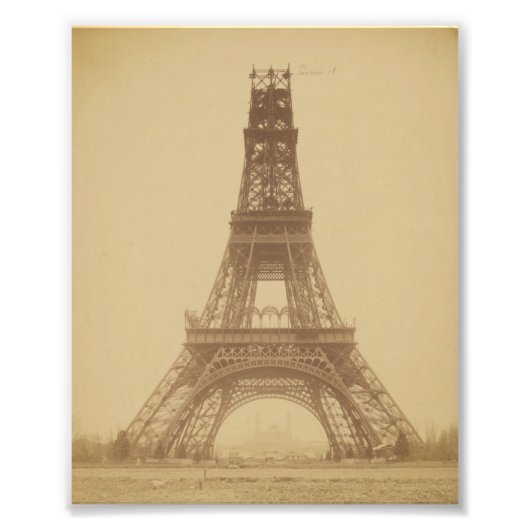 Impression Photo Tour Eiffel en construction 1888 (Devant)