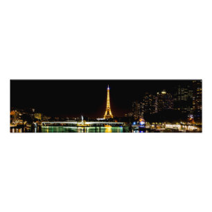 Impression Photo Tour Eiffel illuminée à Paris la nuit