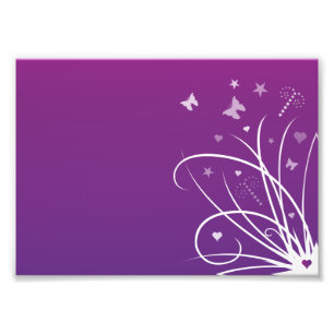 Impression Photo Tourbillon de papillon violet et rose