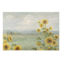 Tournesol moderne Image aquarelle et personnalisée