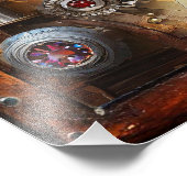 Impression Photo Tournesol Tiré Coeur Série Steampunk (Coin)