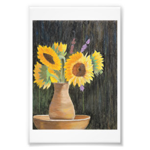 Impression Photo Tournesols et ombres