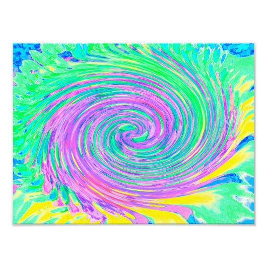 Impression Photo Tourquoise bleu et violet Abstrait spirale (Devant)