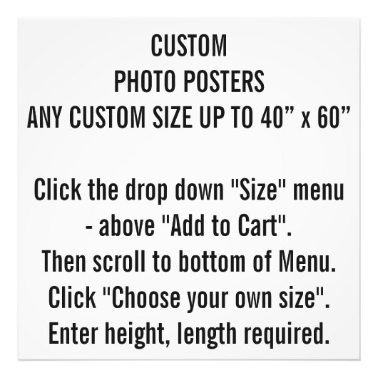 Impression Photo Toutes les photos de taille personnalisée (Devant)