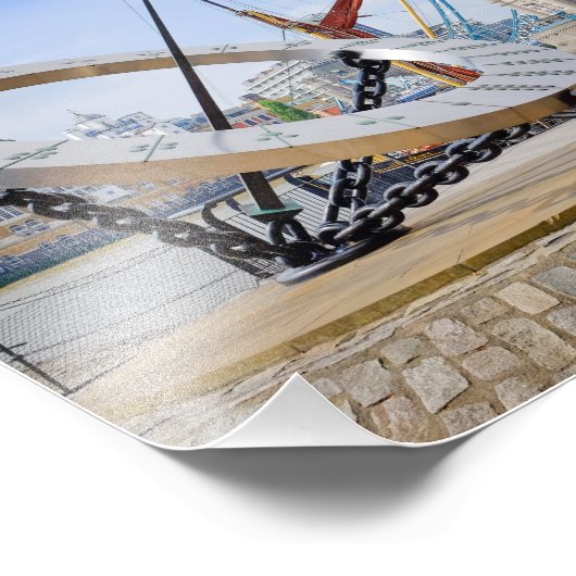 Impression Photo Tower Bridge et Sun Dial, Londres, Royaume-Uni Imp (Coin)