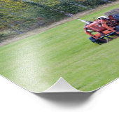 Impression Photo Tracteur avec balle de foin en champ vert avec (Coin)