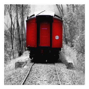 Impression Photo Train à vapeur rouge
