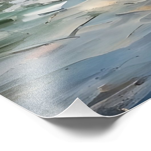 Impression Photo Train à vapeur sur un pont - Peinture à l'huile (Coin)