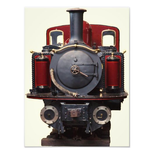 Impression Photo Train Bleu Et Rouge  (Devant)