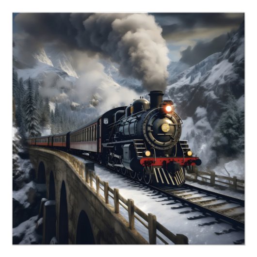 Impression Photo Train en montagne (Devant)