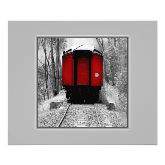 Impression Photo Train ferroviaire Black and Red Heritage (Devant)