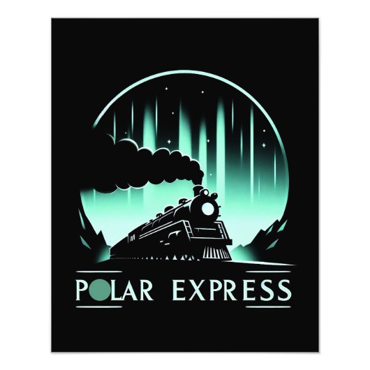 Impression Photo Train Stylé Polar Express (Devant)
