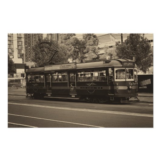 Impression Photo tramway vintage de Melbourne (Devant)