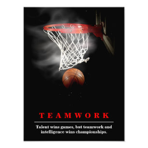 Impression Photo Travail d'équipe Basketball Motivationnel Inspiran