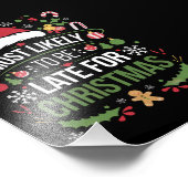 Impression Photo Très Probable D'Être En Retard Pour Noël Famille A (Coin)