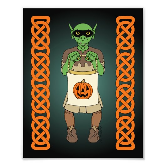 Impression Photo Trick or Treating Goblin Halloween Art (Devant)