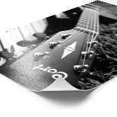 Impression Photo Trier la guitare Noir et Blanc (Coin)