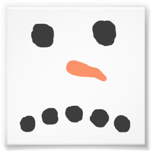 Impression Photo Triste Malheureux Snowman Face Bah Humbug