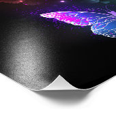 Impression Photo Trois papillons brillants sur l'arrière - plan de (Coin)