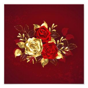 Impression Photo Trois Roses de bijoux