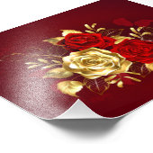 Impression Photo Trois roses de joaillerie (Coin)