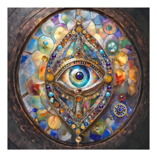 Impression Photo Troisième œil sur verre et bronze