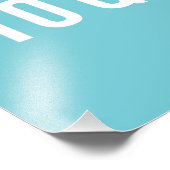 Impression Photo Trop adapté Fitness Citations amusantes Bleu Blanc (Coin)