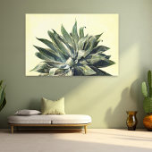 Impression Photo Tropical Botanical Watercolor Print Modern Agave