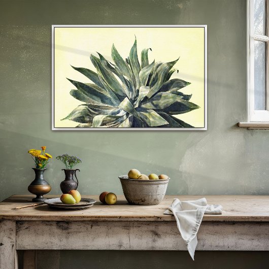 Impression Photo Tropical Botanical Watercolor Print Modern Agave