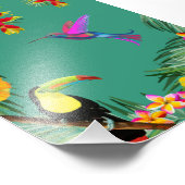 Impression Photo Tropical Delight hummingbird toucan flowers (Coin)