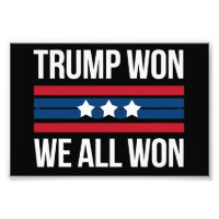 Trump a Gagné Nous Avons Tous Gagné 2024 Drapeau U
