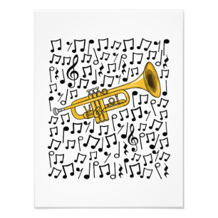 Impression Photo Trumpet Notes musicales Trumpeter Brass Musicien