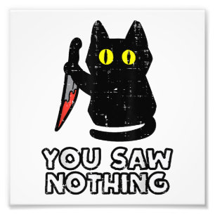Impression Photo Tu N'As Rien Vu De Chat Noir Drôle Halloween