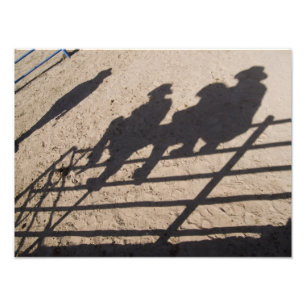 Impression Photo Tucson, Arizona : ombres de concurrents de Rodéo