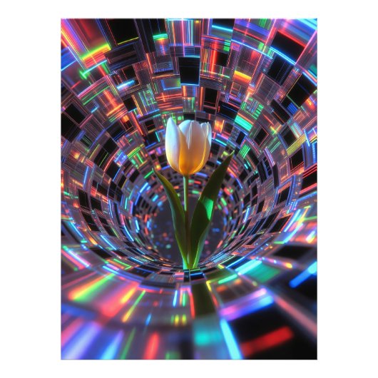 Impression Photo Tulipe dans un tunnel de vortex prismatique (Devant)